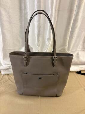 Michael Kors Jet Set Saffiano Leather Snap Pocket Tote
